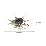 Modern Starry Design Ceiling Fan with 3 Color Dimming Light for Childrens Bedroom