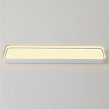 Modern 18 Inch Rectangular LED Flush Mount Ceiling Light with Remote Control for Kitchen Hallway