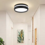 Modern Round LED Flush Mount Ceiling Light with Acrylic Shade for Bedroom Hallway and Living Room