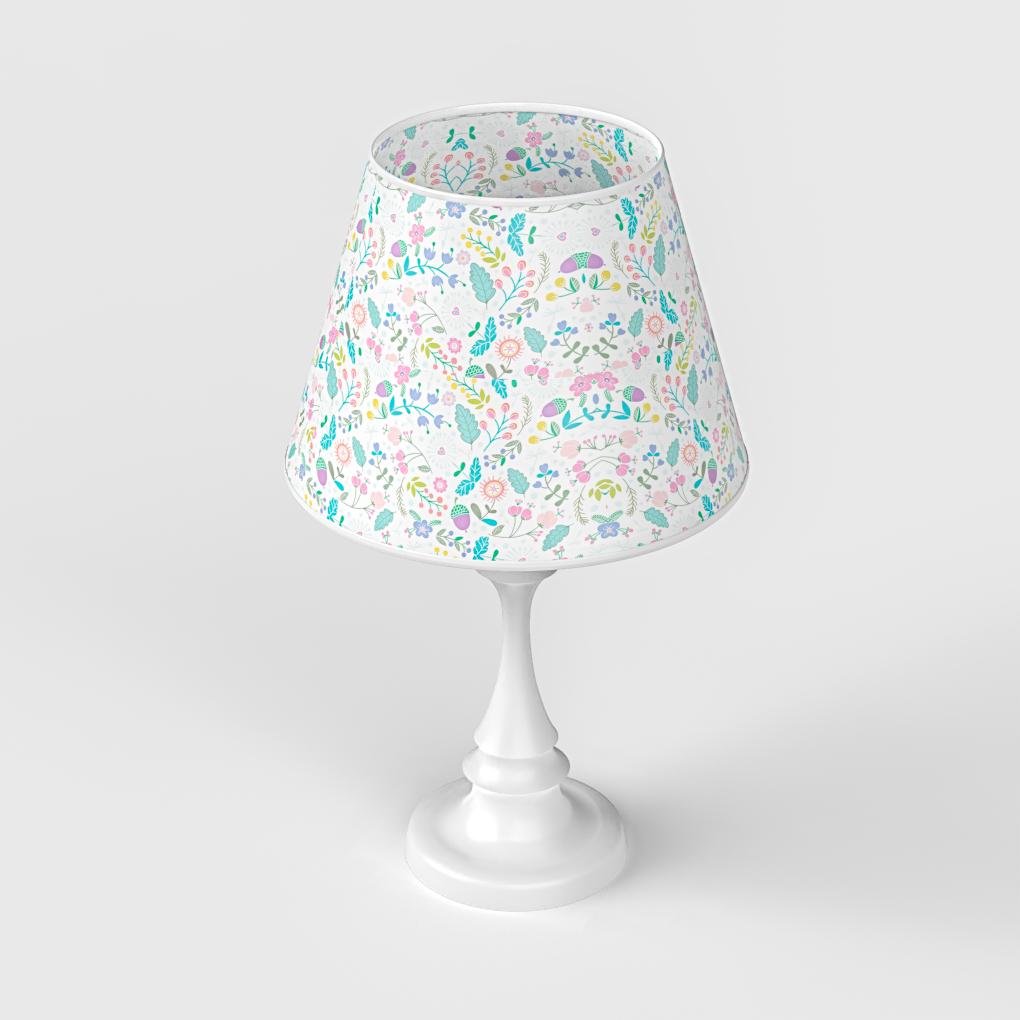 19 Inch Modern French Chess Table Lamp with White PMMA Base and Linen Drum Shade