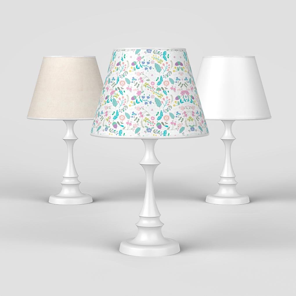 19 Inch Modern French Chess Table Lamp with White PMMA Base and Linen Drum Shade