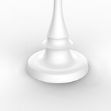 19 Inch Modern French Chess Table Lamp with White PMMA Base and Linen Drum Shade
