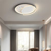 Modern Moon Texture LED Ceiling Light 3 Step Dimming Geometric Flush Mount Lamp