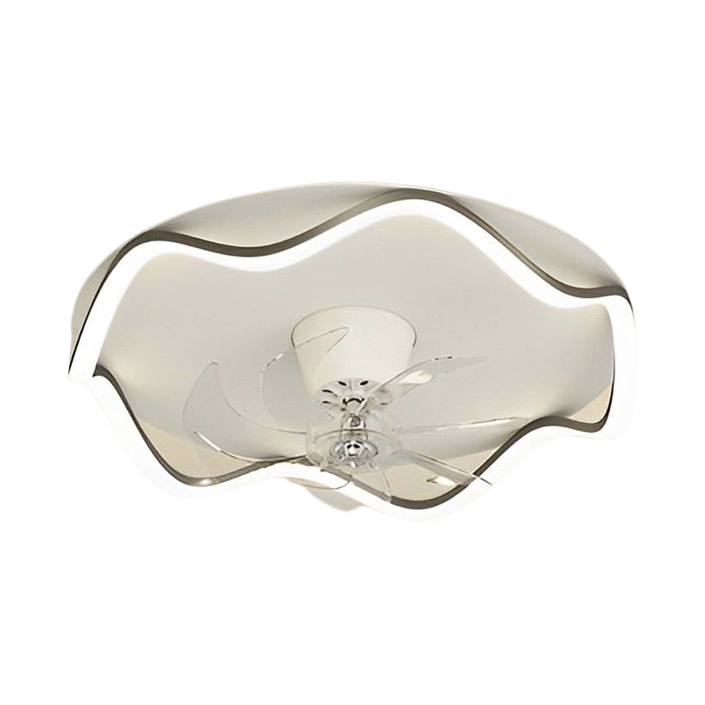 Modern 20 Inch Bladeless Ceiling Fan with 360 Degree Oscillating LED Light and Remote Control