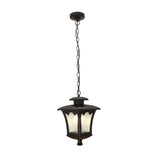Retro Outdoor Waterproof Chandelier with Water Drop Glass Shade Elegant Hanging Light for Patio
