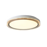 Modern White Round LED Ceiling Light Fixture with 3 Step Dimming and Acrylic Diffuser