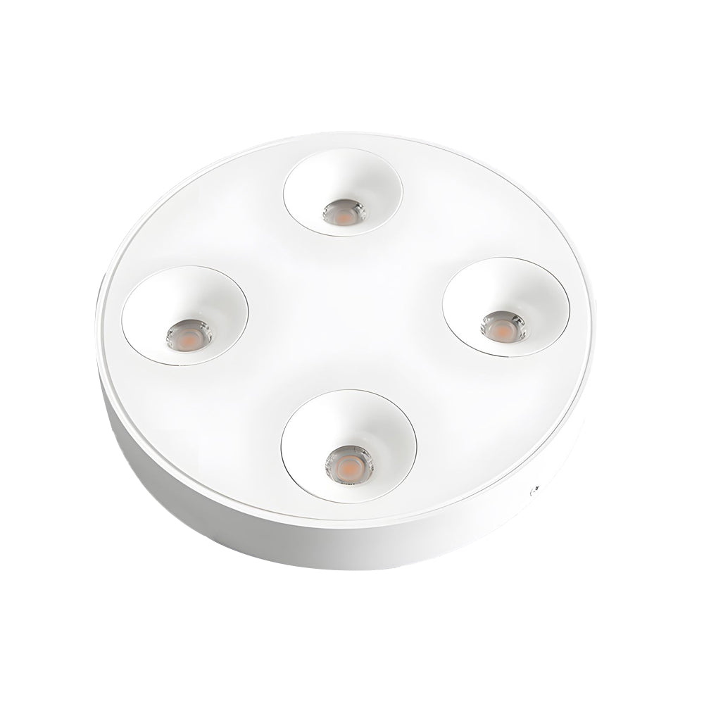 Modern 9.1 Inch Round LED Flush Mount Ceiling Light 4 Light Ultra Thin Low Profile Aluminum Fixture