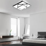 Modern Geometric Three Square LED Flush Mount Ceiling Light Dimmable Acrylic Fixture
