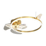 Modern Acrylic Butterfly Ring LED Ceiling Fan with 3 Step Dimming Mute Motor