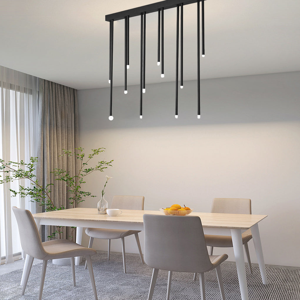 Modern Linear Electroplated Metal LED Flush Mount Ceiling Light with Smart Wireless Control