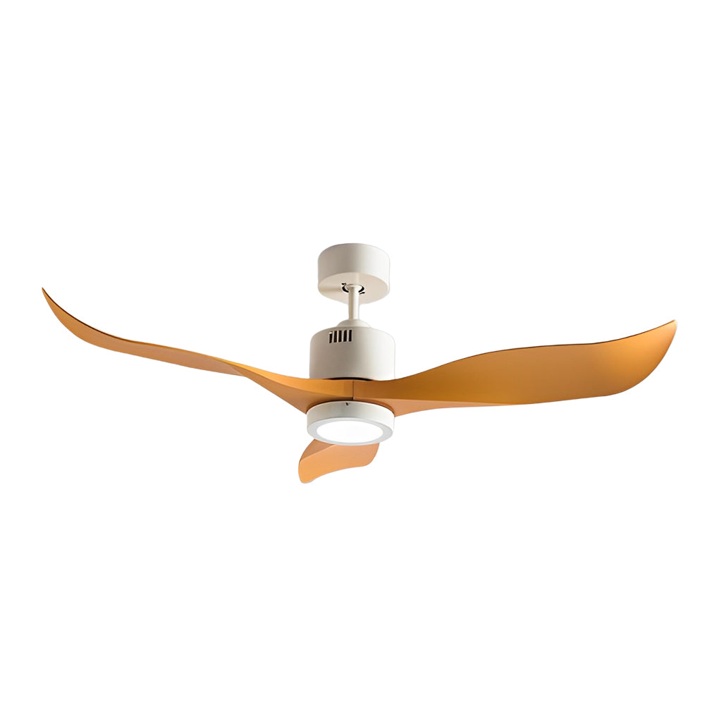 Modern 52 Inch Nordic Ceiling Fan with LED Light and Remote Control Quiet DC Motor 3 Blades