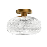Modern American Style Acrylic Lantern Ceiling Light with Matte Metal Frame and Intricate Pattern Shade
