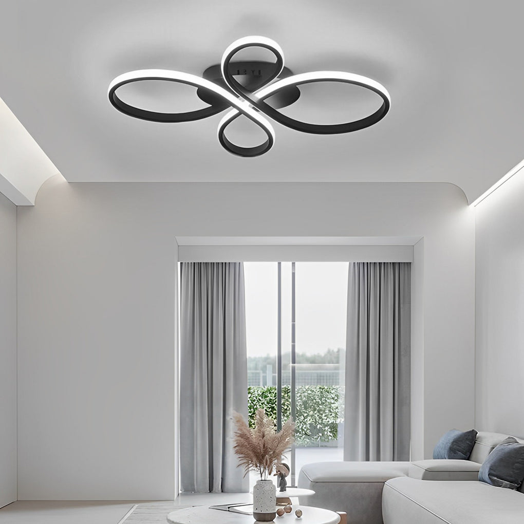 Modern Floral LED Ceiling Light Flush Mount Artistic Flower Design Fixture