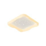 Modern Square Stars LED Ceiling Light Fixture for Kids Bedroom Milky White 3 Step Dimming