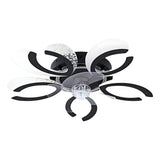 Modern Flower Smart Ceiling Fan with Dimmable LED Light and 6 Speed Silent Remote Control