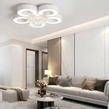 Modern Flower Cluster LED Ceiling Light Dimmable Flush Mount Fixture for Bedroom and Living Room
