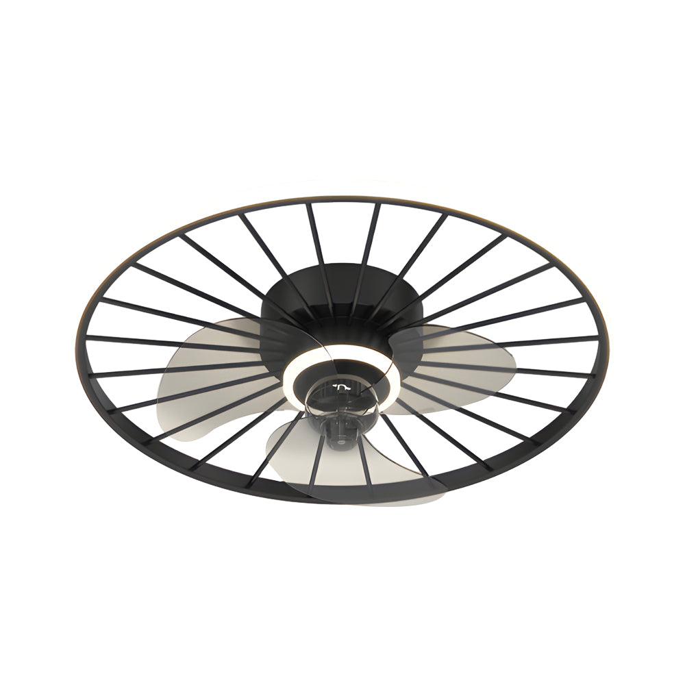 Nordic Low Profile Ceiling Fan with Three Color Dimming LED Lighting and Quiet Motor