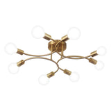 Modern Gold Chandelier with White Spherical Glass Shades for Living Room and Bedroom