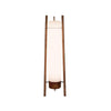 Modern Walnut Wood Column LED Floor Lamp with Acrylic Diffuser Standing Light