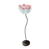 Modern Aesthetic Lotus Flower LED Floor Lamp with Pink and White Glass Shades