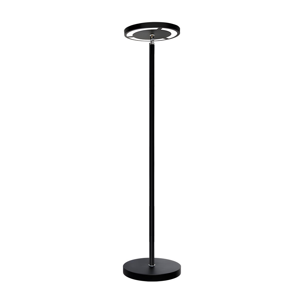 Modern 66 Inch RGB LED Torchiere Floor Lamp with Remote and App Control for Living Room Black