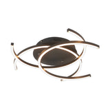 Modern Minimalist Line Design LED Ceiling Light Dimmable Flush Mount Lamp with Remote Control