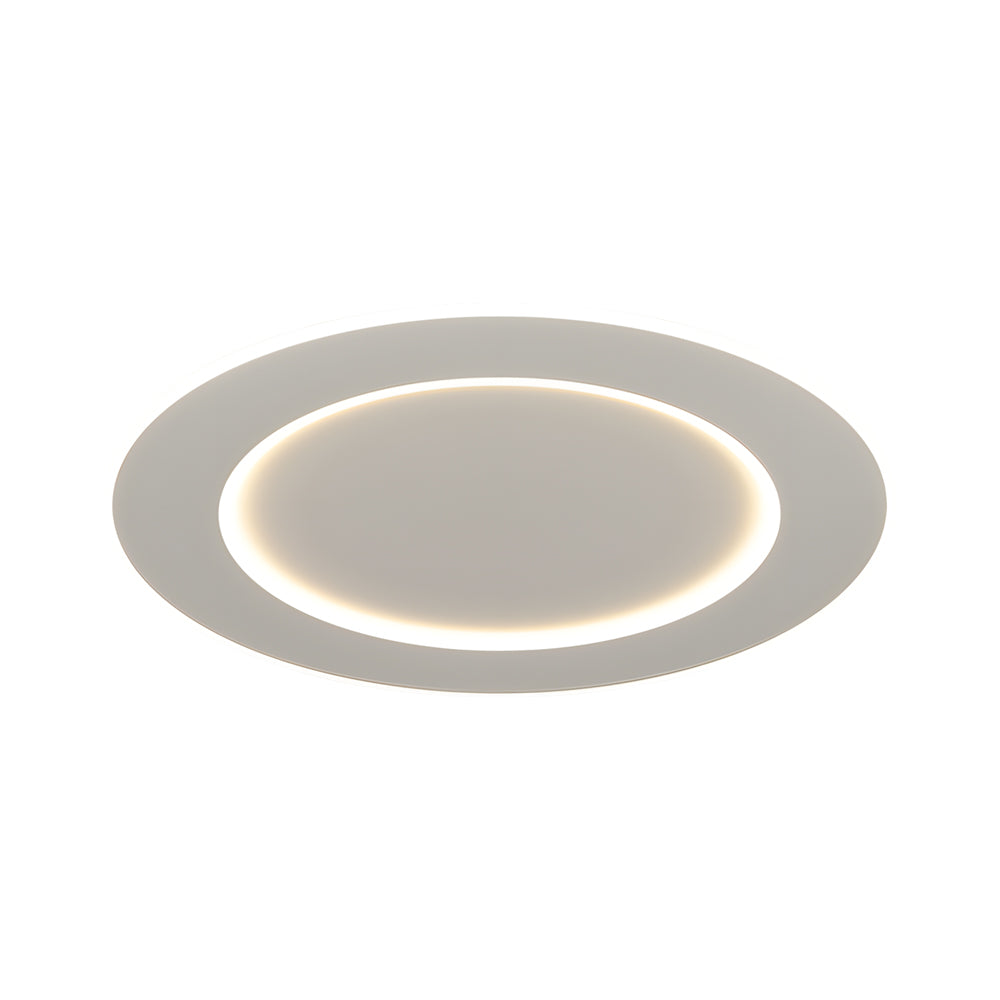 Modern Round White Dimmable LED Flush Mount Ceiling Light with Remote Control