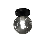 Modern Nordic Amber Glass Semi Flush Mount Ceiling Light for Corridor and Hallway