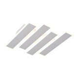 Modern White Geometric Linear LED Ceiling Light Dimmable Flush Mount with Remote Control