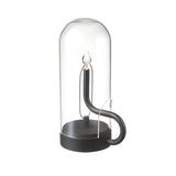 Nordic Glass Dome LED Candle Lamp Portable Rechargeable Table Light with Touch Control
