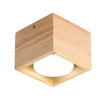 Modern Japanese Wood Cube LED Spotlight Flush Mount Ceiling Light for Aisle and Bedroom