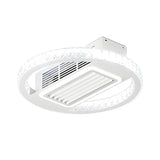 Nordic 19.7 Inch Low Profile Bladeless Ceiling Fan with Dimmable LED Light and 6 Speed Remote Control