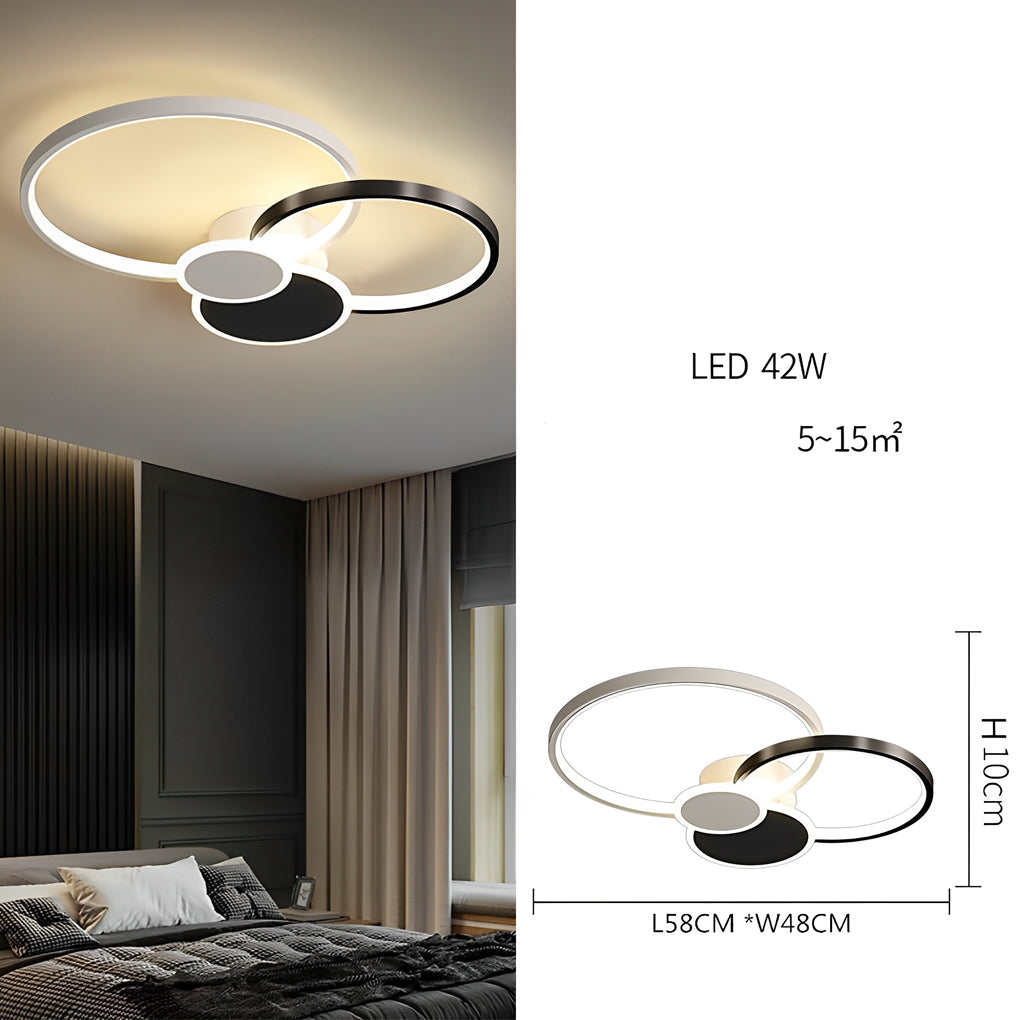 Contemporary Geometric LED Circle Cluster Flush Mount Ceiling Light for Modern Interiors
