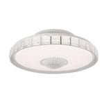 Modern 20 Inch Flush Mount Bladeless Ceiling Fan with Integrated LED Lighting and Remote Control