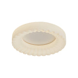 Modern Round LED Ceiling Light Fixture with Three Step Dimming Acrylic Flush Mount Lamp for Bedroom