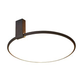 Modern Black Round Adjustable LED Ceiling Light with 3 Step Color Dimming for Bedroom