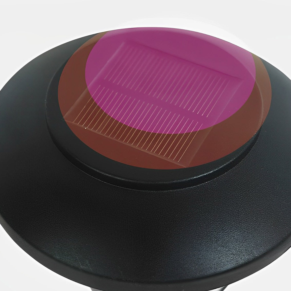 2 Pack Outdoor Solar Garden Pathway Lights Waterproof Glass LED Landscape Stake Lamps Black