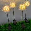 2 Pack Waterproof Solar Dandelion Garden Lights Aluminum Flower Outdoor Pathway LED Lawn Stake Decor