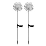 2 Pack Waterproof Solar Dandelion Garden Lights Aluminum Flower Outdoor Pathway LED Lawn Stake Decor