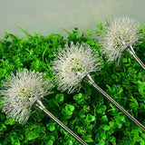 2 Pack Waterproof Solar Dandelion Garden Lights Aluminum Flower Outdoor Pathway LED Lawn Stake Decor