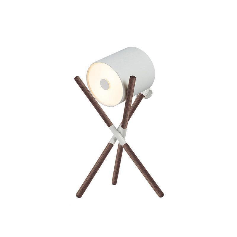 Modern Shift Solid Wood Table Lamp Minimalist Accent Lighting for Bedroom and Office