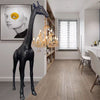 Large Scale Giraffe Animal Floor Lamp for Grand Foyer and High Ceiling 12 Light Fixture