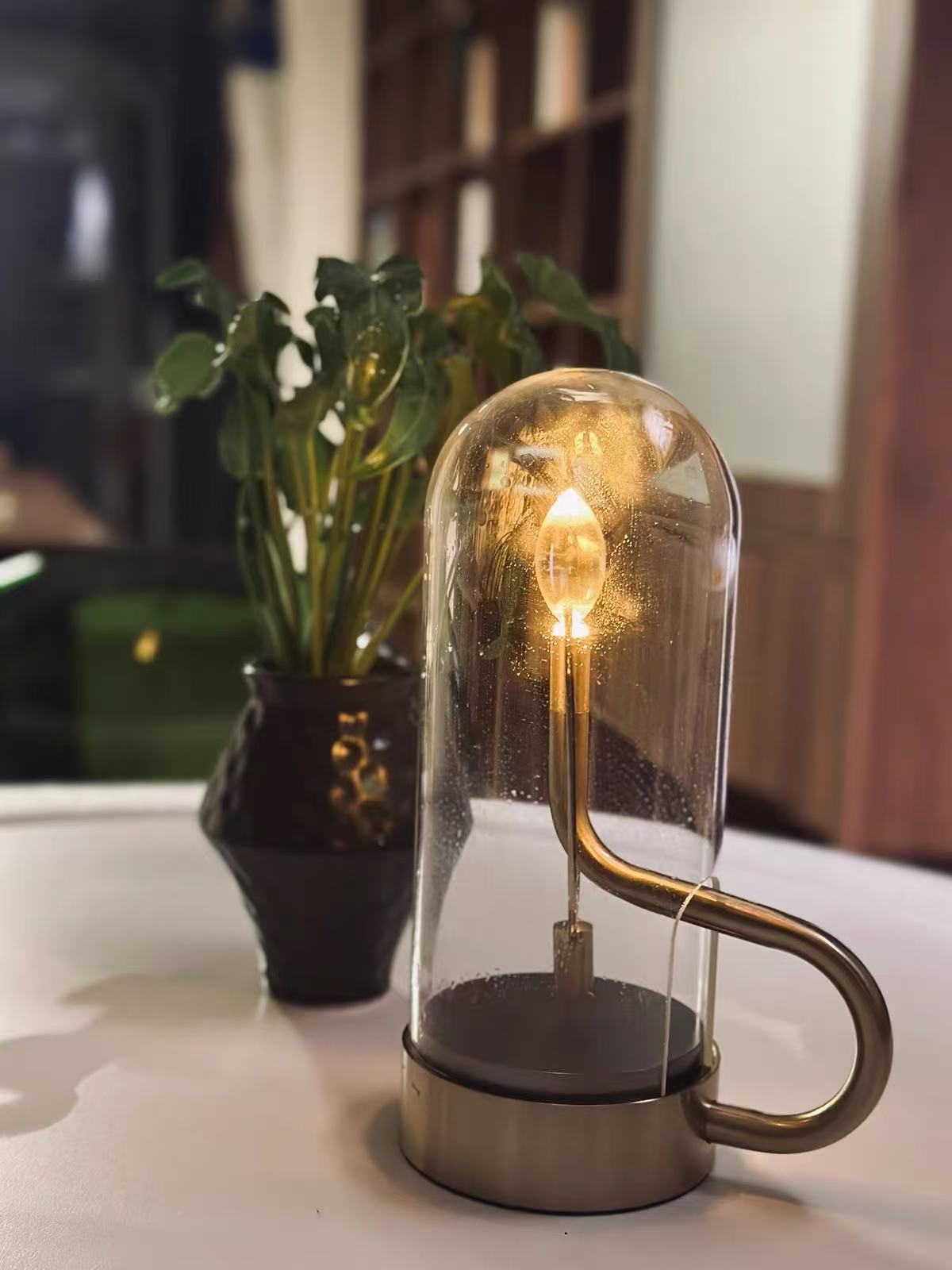 ALLO LIVING Glass Dome HYMN LED Accent Table Lamp