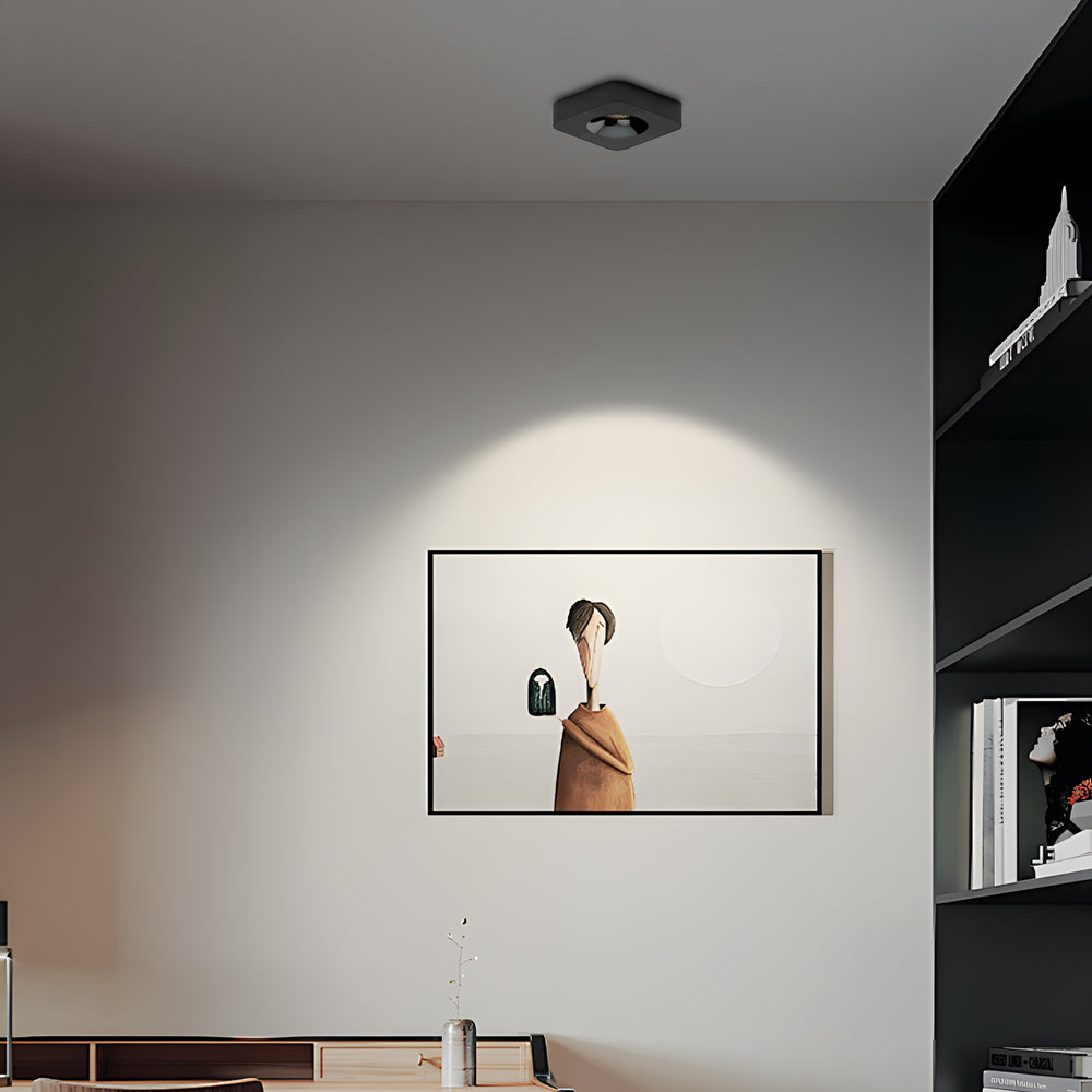 Modern Geometric Ultra Thin LED Ceiling Light with Honeycomb Anti Glare Filter