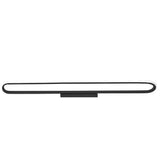 Modern 24 Inch Rectangular LED Flush Mount Ceiling Light and Wall Sconce in Black Finish
