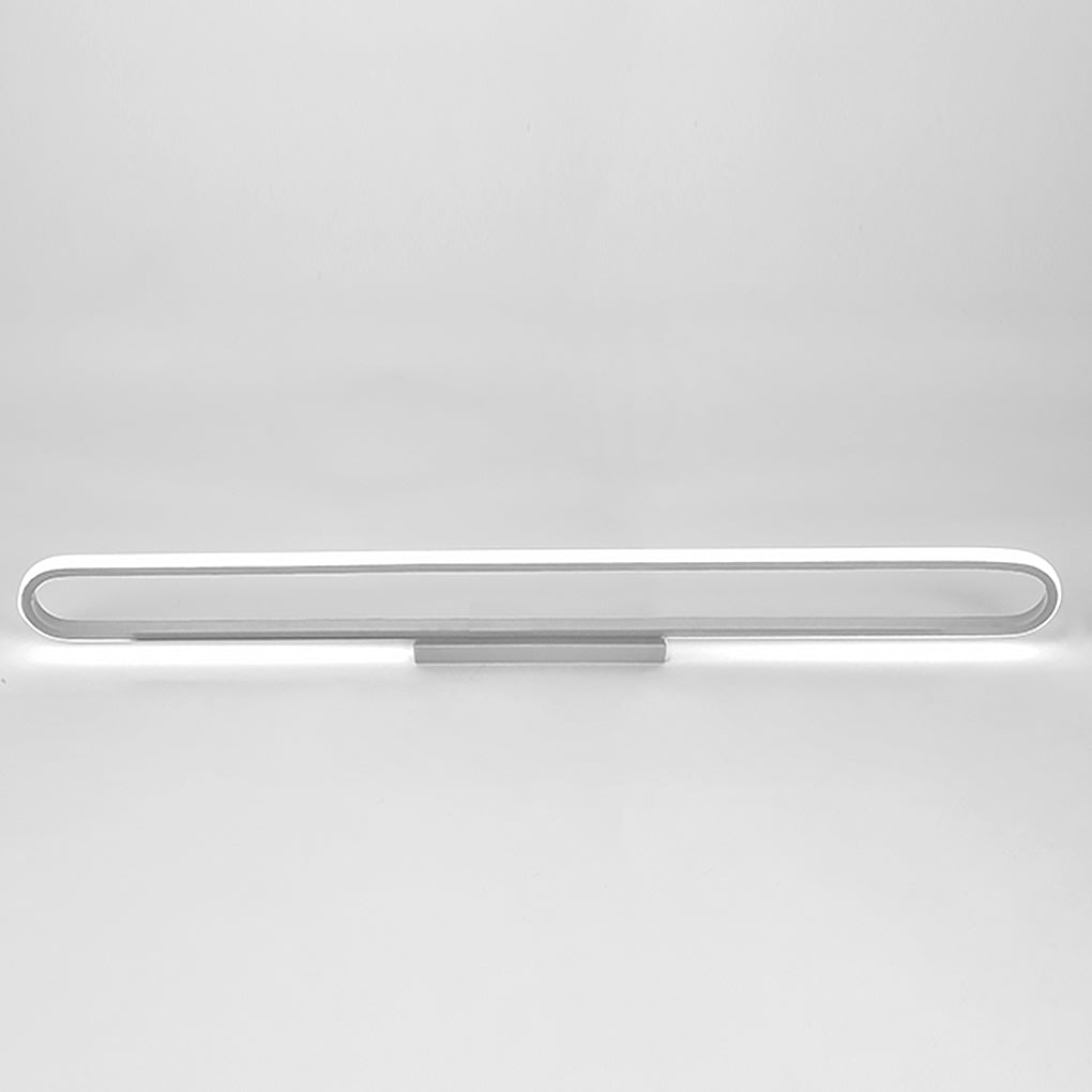 Modern 24 Inch Rectangular LED Flush Mount Ceiling Light and Wall Sconce in Black Finish