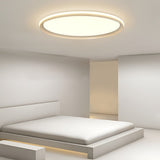 24 Inch Ultra Thin Round LED Flush Mount Ceiling Light Modern Dimmable White Aluminum Fixture