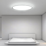 24 Inch Ultra Thin Round LED Flush Mount Ceiling Light Modern Dimmable White Aluminum Fixture