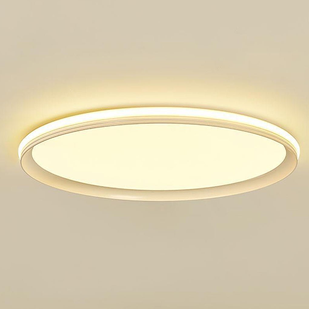 24 Inch Ultra Thin Round LED Flush Mount Ceiling Light Modern Dimmable White Aluminum Fixture