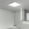 Modern Square LED Flush Mount Ceiling Light White Dimmable Geometric 24 Inch Fixture